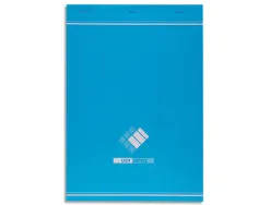 Bloc mémo conquerant sept couverture offset agrafé en tête a4 210x297mm 160pages 60g 5x5mm