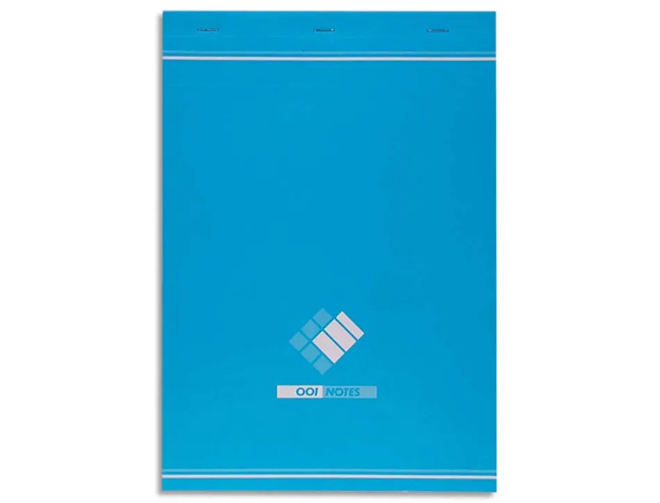Bloc mémo conquerant sept couverture offset agrafé en tête a4 210x297mm 160pages 60g 5x5mm