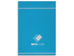 Bloc mémo conquerant sept couverture offset agrafé en tête a5 148x210mm 160 pages 60g 5x5mm