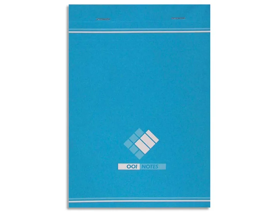 Bloc mémo conquerant sept couverture offset agrafé en tête a5 148x210mm 160 pages 60g 5x5mm