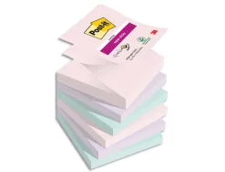 Bloc note post-it z-notes super sticky collection soulful 76 x 76mm 6 blocs 90 feuilles