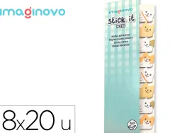 Bloc notes adhesives imaginovo marque pages chiot 120 feuilles 8x15x48 mm