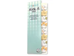 Bloc notes adhesives imaginovo marque pages chiot 120 feuilles 8x15x48 mm