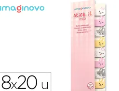 Bloc notes adhesives imaginovo marque pages lapin 120 feuilles 8x15x48 mm