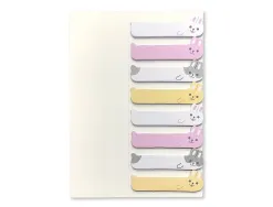 Bloc notes adhesives imaginovo marque pages lapin 120 feuilles 8x15x48 mm