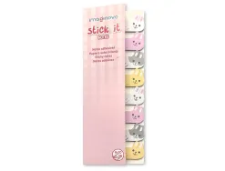 Bloc notes adhesives imaginovo marque pages lapin 120 feuilles 8x15x48 mm