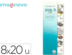 Bloc notes adhesives imaginovo marque pages pingouin 120 feuilles 8x15x48 mm