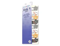 Bloc notes adhesives imaginovo marque pages chat 120 feuilles 8x15x48 mm