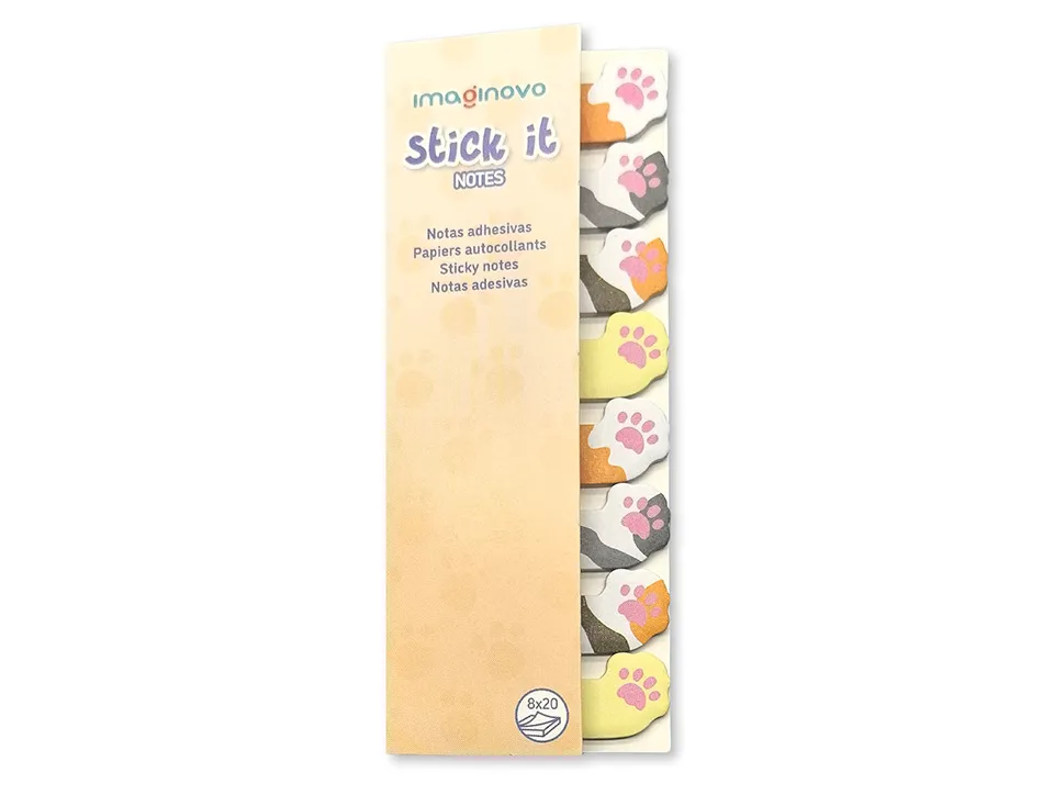 Bloc notes adhesives imaginovo marque pages patte 120 feuilles 8x15x48 mm