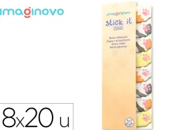 Bloc notes adhesives imaginovo marque pages patte 120 feuilles 8x15x48 mm
