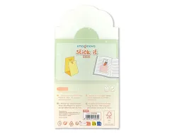 Bloc notes imaginovo adhesifs bunny avec support 20 feuilles coloris orange 60x125 mm