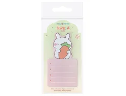 Bloc notes imaginovo adhesifs bunny avec support 20 feuilles coloris orange 60x125 mm