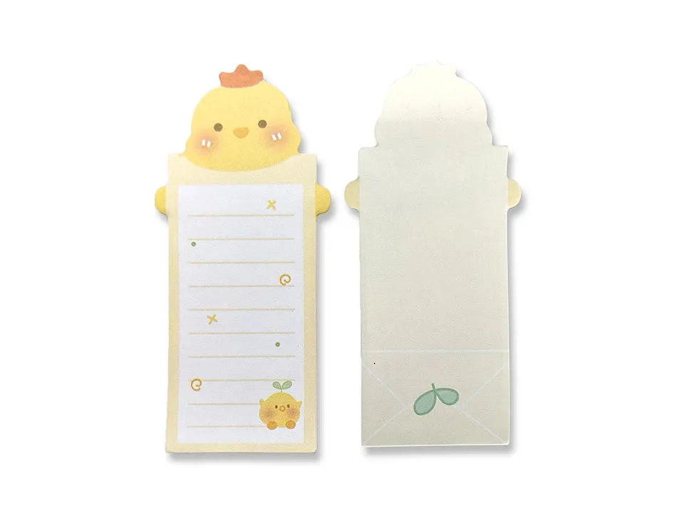 Bloc notes imaginovo adhesifs letter avec message au dos poussin 20 feuilles 85x164 mm