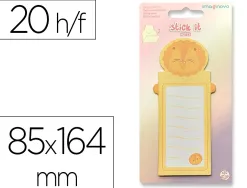 Bloc notes imaginovo adhesifs letter avec message au dos lion 20 feuilles 85x164 mm
