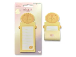 Bloc notes imaginovo adhesifs letter avec message au dos lion 20 feuilles 85x164 mm