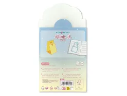 Bloc notes imaginovo adhesifs bunny avec support ours bleu 20 feuilles 60x125 mm