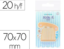 Bloc notes imaginovo adhesifs meow telephone 20 feuilles 70x70 mm