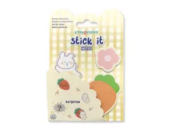 Bloc notes imaginovo adhesifs surprise autocollant surprise tailles assorties 20 feuilles coloris orange