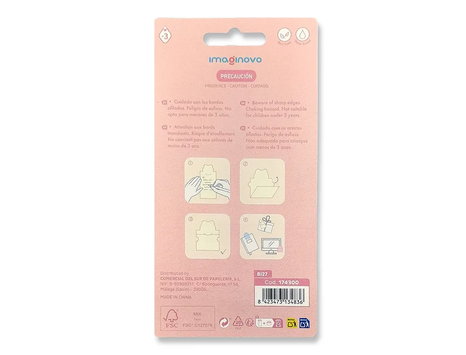 Bloc notes imaginovo adhesifs letter avec message au dos chien 20 feuilles 85x164 mm
