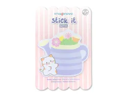 Bloc notes imaginovo adhesifs meow vase 20 feuilles 70x70 mm