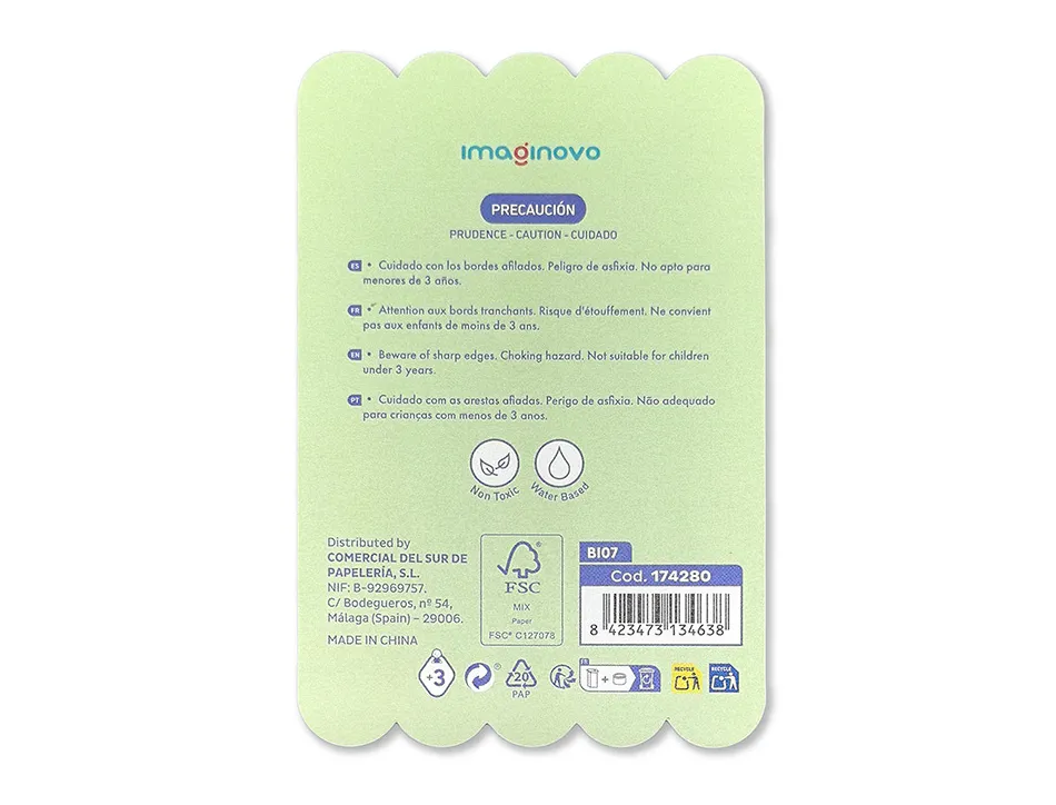Bloc notes imaginovo adhesifs meow nuages 20 feuilles 70x70 mm