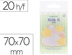 Bloc notes imaginovo adhesifs meow nuages 20 feuilles 70x70 mm