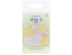 Bloc notes imaginovo adhesifs meow nuages 20 feuilles 70x70 mm