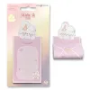 Bloc notes imaginovo adhesifs letter avec message au dos lapin rose 20 feuilles 85x164 mm