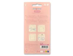 Bloc notes imaginovo adhesifs letter avec message au dos lapin rose 20 feuilles 85x164 mm