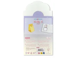 Bloc notes imaginovo adhesifs bunny avec support 20 feuilles coloris violet 60x125 mm