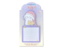 Bloc notes imaginovo adhesifs bunny avec support 20 feuilles coloris violet 60x125 mm