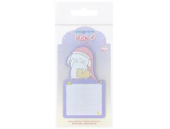 Bloc notes imaginovo adhesifs bunny avec support 20 feuilles coloris violet 60x125 mm