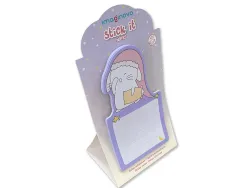 Bloc notes imaginovo adhesifs bunny avec support 20 feuilles coloris violet 60x125 mm