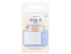 Bloc notes imaginovo adhesifs meow television 20 feuilles 70x70 mm
