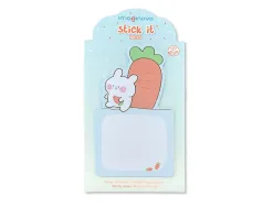 Bloc notes imaginovo adhesifs bunny avec support 20 feuilles coloris bleu 60x125 mm