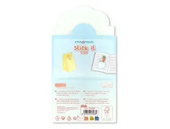 Bloc notes imaginovo adhesifs bunny avec support 20 feuilles coloris bleu 60x125 mm