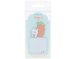 Bloc notes imaginovo adhesifs bunny avec support 20 feuilles coloris bleu 60x125 mm