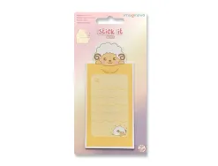 Bloc notes imaginovo adhesifs letter avec message au dos chevre 20 feuilles 85x164 mm