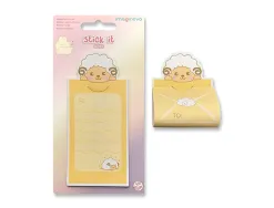 Bloc notes imaginovo adhesifs letter avec message au dos chevre 20 feuilles 85x164 mm