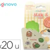 Bloc notes imaginovo adhesifs surprise autocollant surprise tailles assorties 20 feuilles coloris jaune