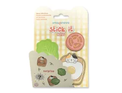 Bloc notes imaginovo adhesifs surprise autocollant surprise tailles assorties 20 feuilles coloris jaune