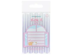 Bloc notes imaginovo adhesifs meow fenetre 20 feuilles 70x70 mm