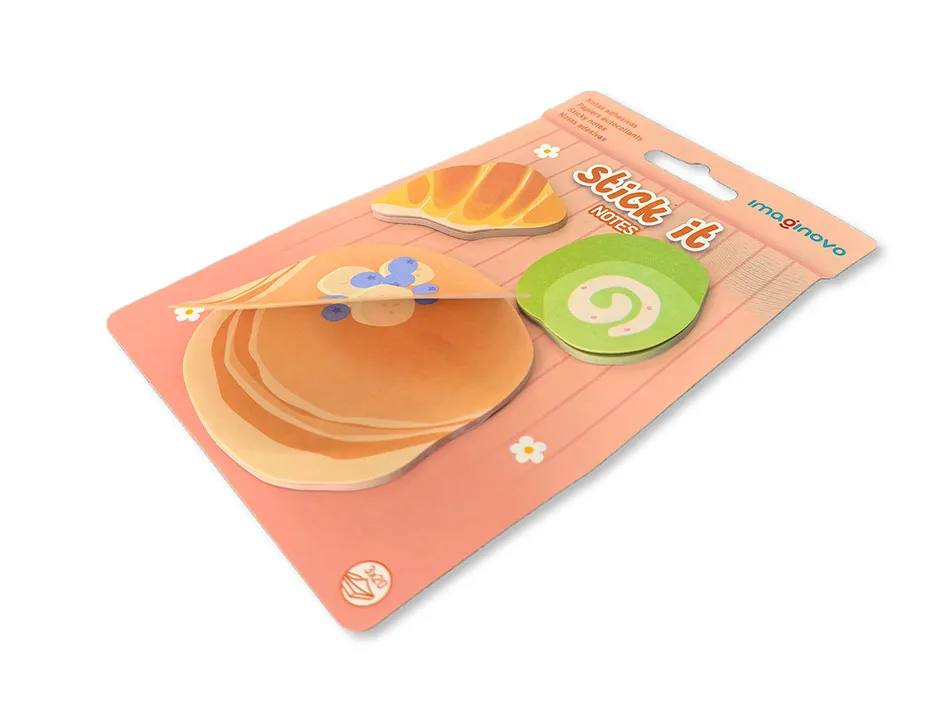 Bloc notes imaginovo adhesifs foodies pancakes tailles assorties 20 feuilles