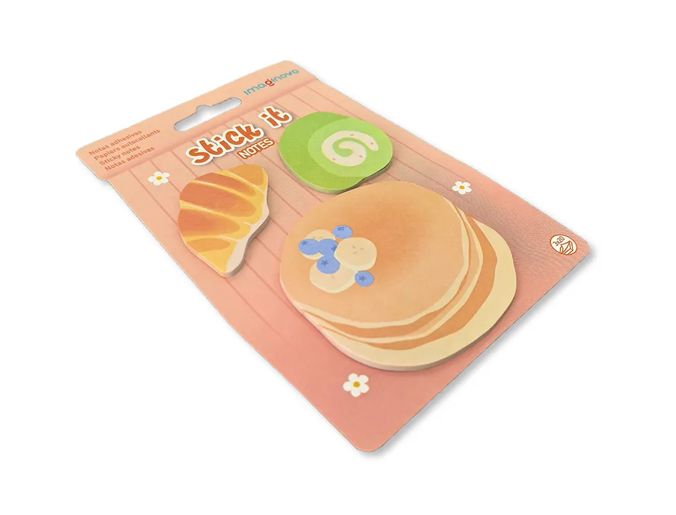 Bloc notes imaginovo adhesifs foodies pancakes tailles assorties 20 feuilles