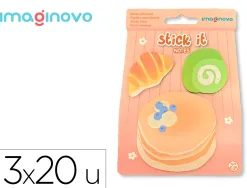 Bloc notes imaginovo adhesifs foodies pancakes tailles assorties 20 feuilles