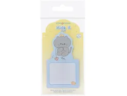 Bloc notes imaginovo adhesifs bunny avec support chat bleu 20 feuilles 60x125 mm