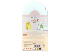 Bloc notes imaginovo adhesifs bunny avec support 20 feuilles coloris vert 60x125 mm