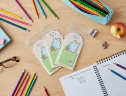 Bloc notes imaginovo adhesifs bunny avec support 20 feuilles coloris vert 60x125 mm