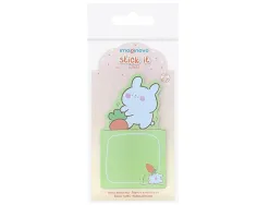 Bloc notes imaginovo adhesifs bunny avec support 20 feuilles coloris vert 60x125 mm
