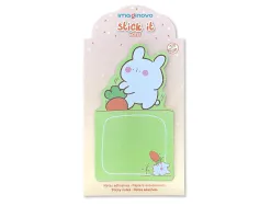 Bloc notes imaginovo adhesifs bunny avec support 20 feuilles coloris vert 60x125 mm